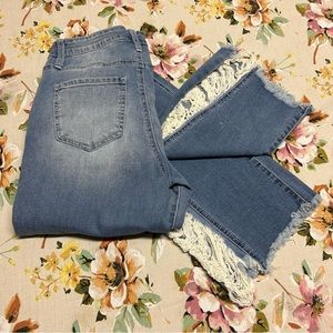FASHION NOVA Distressed Flare Leg Jeans Size 9